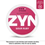 5pcs ZYN Sour Ruby Slim Nicotine Pouches 11mg