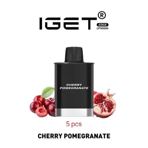 c6ed4a6b-4f74-43c6-8b7d-319d61cb9fa3 2 IGET EDGE LP10000 Pod - Cherry Pomegranate - 5PCS - Image 1